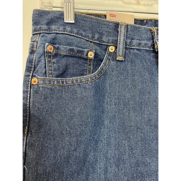 NWT Levis 505 Regular Fit Jeans Medium Blue 100% Cotton W30 L 34 - Picture 2 of 10